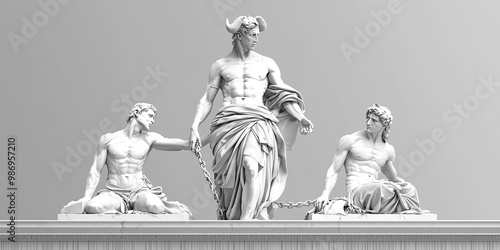A trio of classical sculptu...