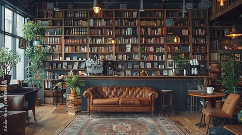 Cozy Library Cafe