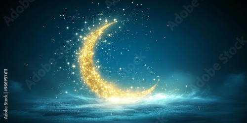 Crescent Moon Glow: A cresc...