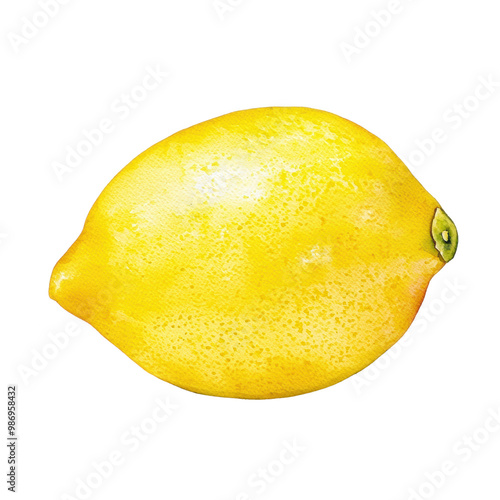 Fresh Lemon Isolatedr on transparent  Background photo