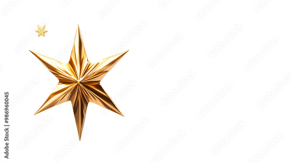 Glowing Golden Christmas Star Shining Bright in the Festive Sky Glowing Golden Christmas Star Shining Bright in the Festive Sky