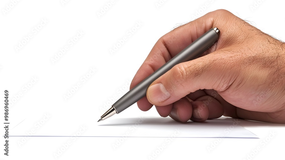 Businessperson's Hand Signing a Formal Contract for Business Partnership or Agreement Businessperson's Hand Signing a Formal Contract for Business Partnership or Agreement