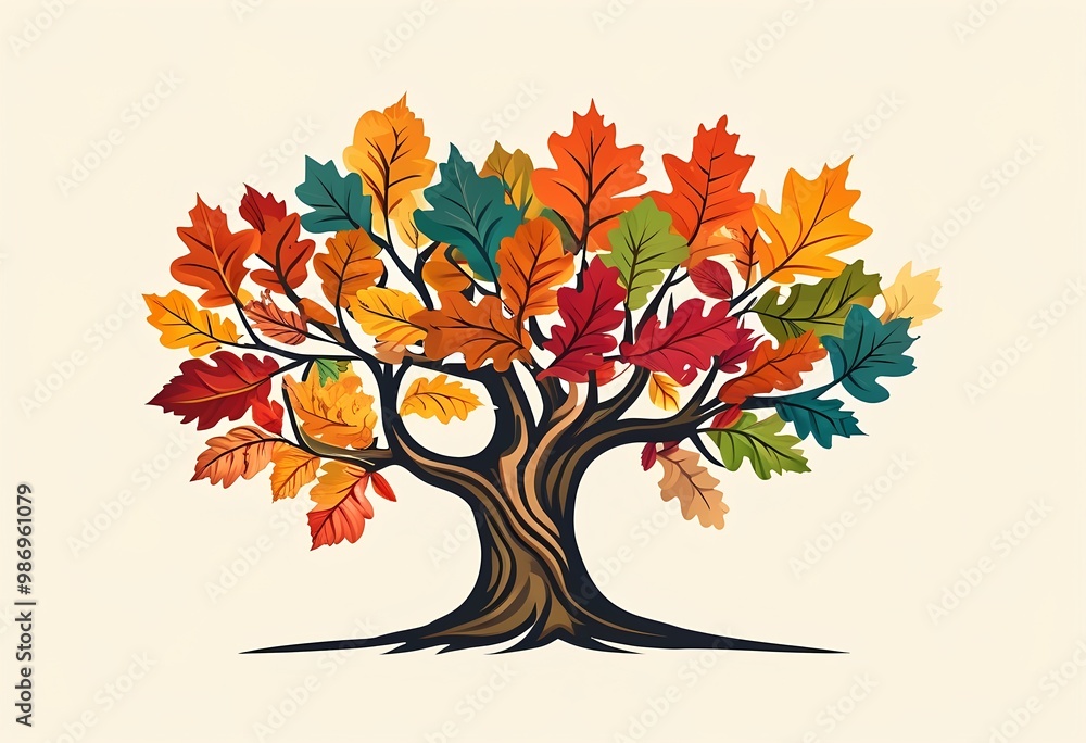 Fototapeta premium oak tree logo