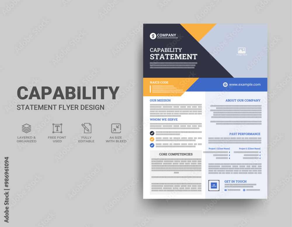 Company Capability Statement Template Design Company Capability Statement Template Design