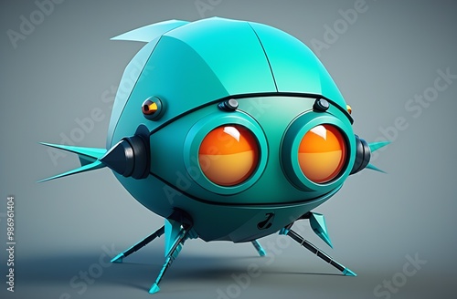robot chatbot, artificial intelligence in science and business, technology and engineering concept,polygonal style alien robot