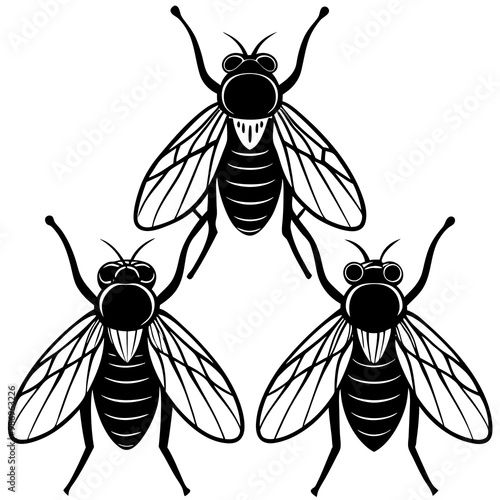 Pest Line Art Vector Illustration