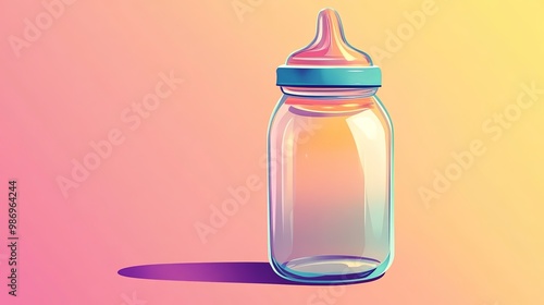 Baby Bottle Outline Design photo