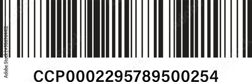 Bar code on transparent background.
