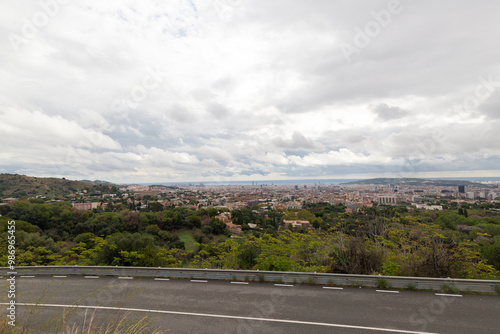 Landscape, road, Barcelona VIEWS, city, metropolitan, skyline