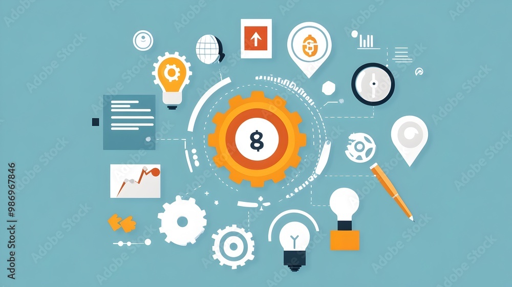 Cog Gear Representing the Concept of Business Strategy,Innovation,and Problem-Solving Cog Gear Representing the Concept of Business Strategy,Innovation,and Problem-Solving