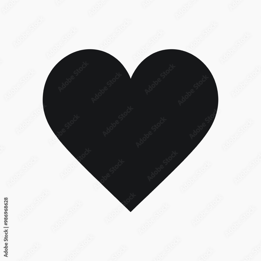 Minimalist black heart icon Minimalist black heart icon