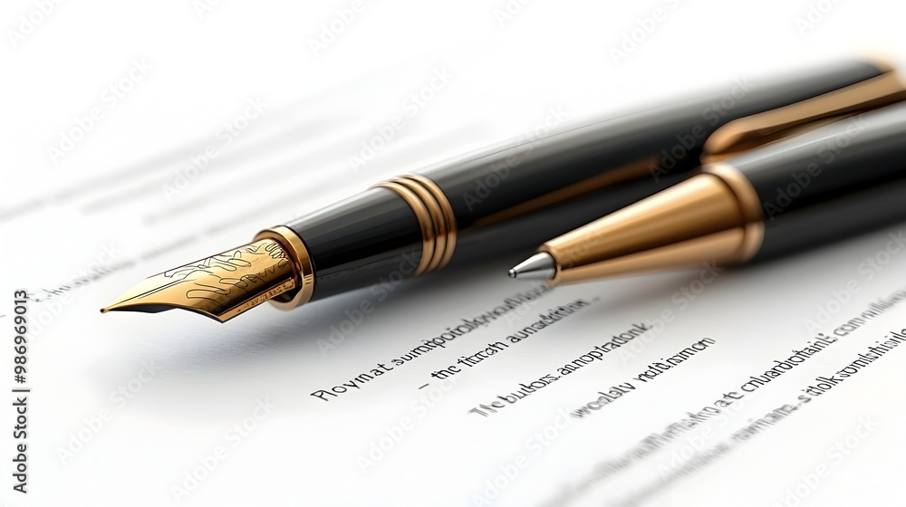 Signed Business Agreement with Official Seal Isolated on White Signed Business Agreement with Official Seal Isolated on White