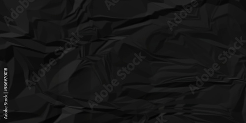 Abstract ripped Black paper crumpled texture. black fabric wrinkly craft ripped crushed cloth black blank crushed textured crumpled.