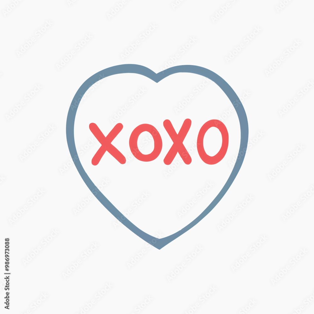 Heart with 'xoxo' inside Heart with 'xoxo' inside