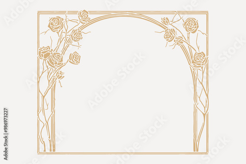 Elegant floral frame design