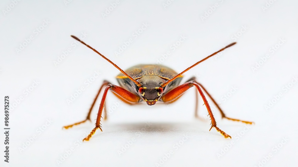 A close up of a bug on a white surface A close up of a bug on a white surface