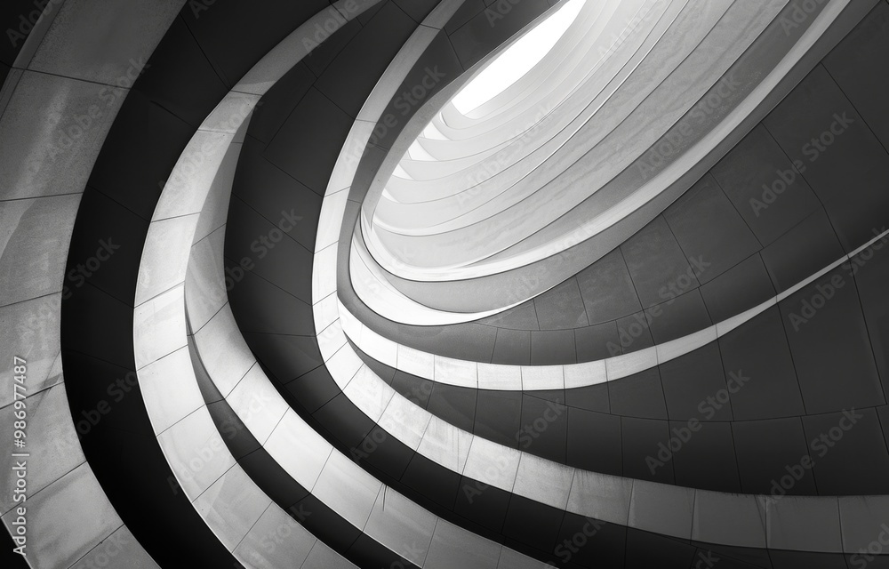 Fototapeta premium Abstract spiral staircase