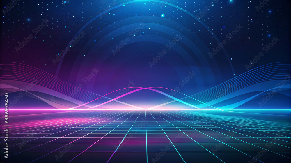 Abstract blue background with glowing stars, perfect for technology, design, or space-themed projects Abstract blue background with glowing stars, perfect for technology, design, or space-themed projects