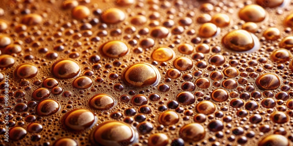 Close up of rich and textured brown coffee with bubbles Close up of rich and textured brown coffee with bubbles