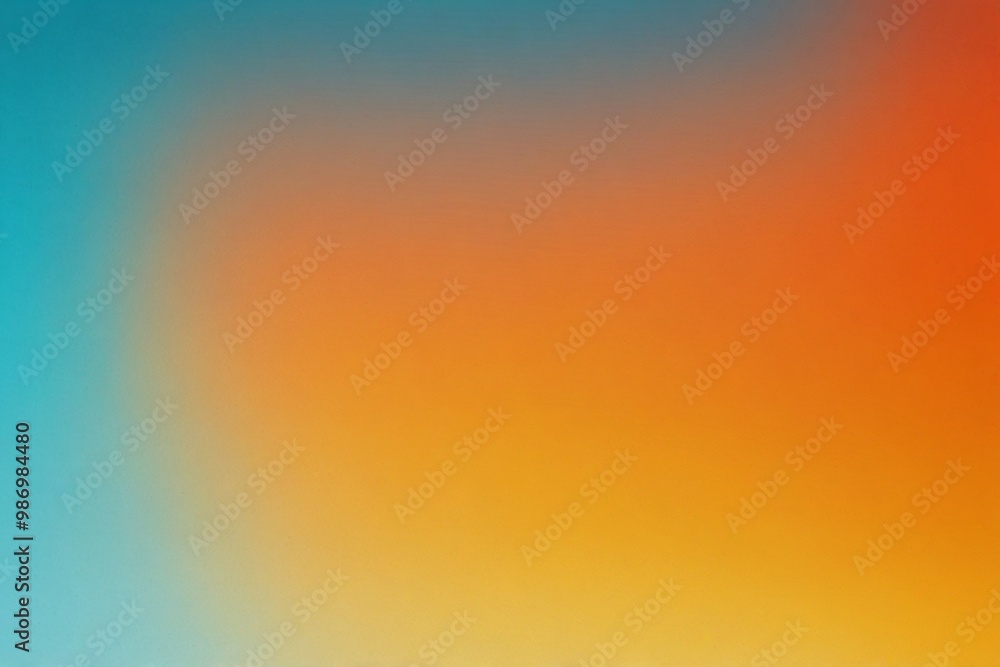 Naklejka premium A vibrant abstract gradient background blending orange and turquoise, ideal for modern, artistic, and digital designs.