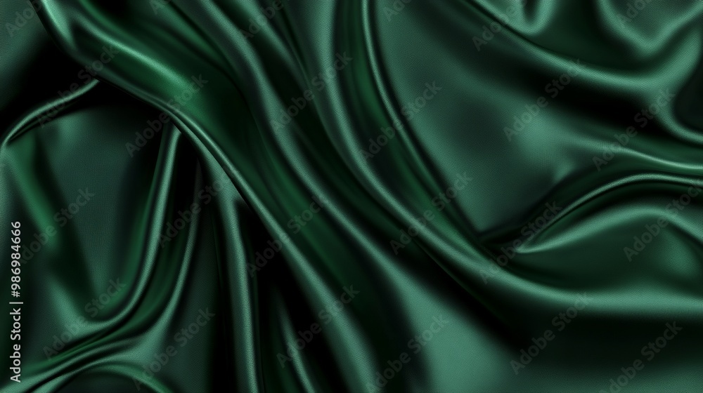 Luxurious green silk texture with a smooth, soft blur, perfect for abstract backgrounds Luxurious green silk texture with a smooth, soft blur, perfect for abstract backgrounds