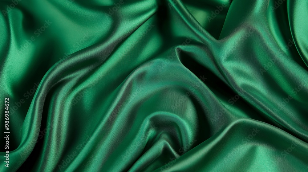 Luxurious green silk texture with a smooth, soft blur, perfect for abstract backgrounds Luxurious green silk texture with a smooth, soft blur, perfect for abstract backgrounds