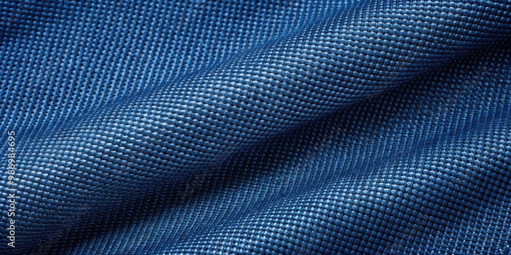 Close up of navy blue fabric texture Close up of navy blue fabric texture