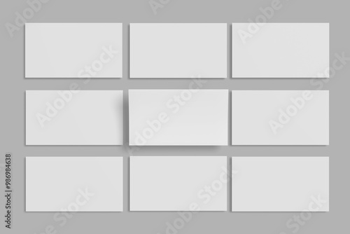 Slides presentation mockup blank . 3d rendering