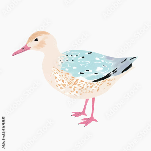 Colorful duck illustration art photo