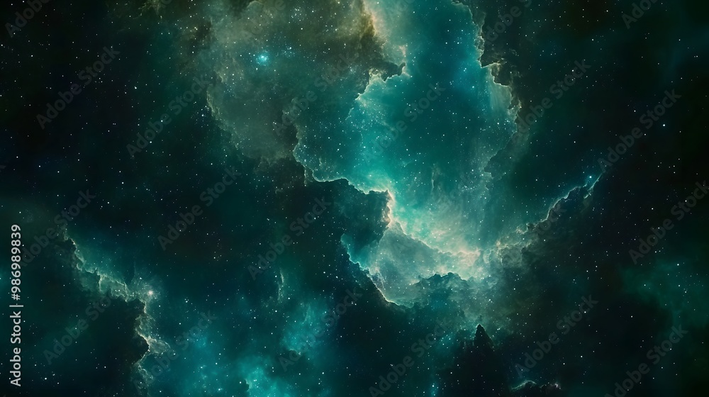 Obraz premium Star constellation background, galaxy, nebula shining into deep space, night sky, with vibrant cosmic colors and sparkling stars, depicting the beauty of the universe.