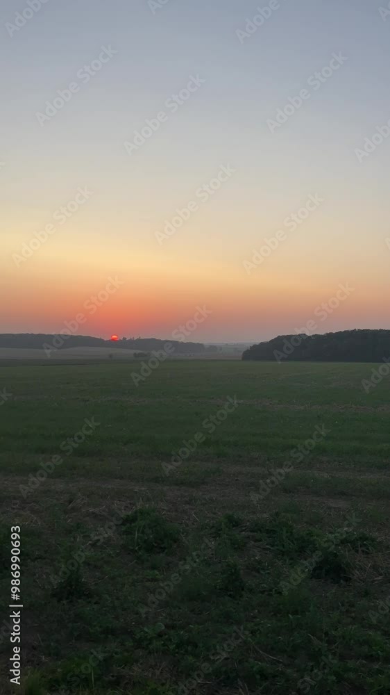 sunset in the countryside, czech autumn landscape, panoramic view village Hnevosice, silesia region, Opava, sunset in the countryside, czech autumn landscape, panoramic view village Hnevosice, silesia region, Opava,