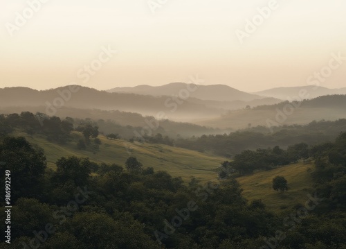 Lush Green Hills of Mount Kenya at Sunrise