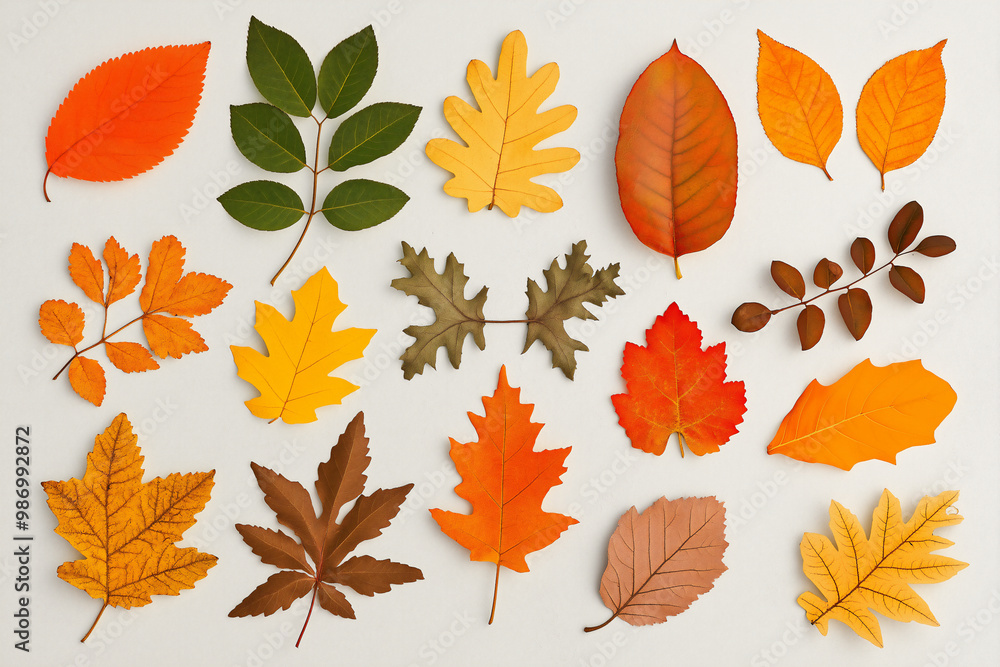 Fototapeta premium Fall leaves collection