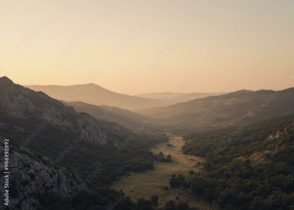 Dawn at Mount Olympus with Golden Hues Dawn at Mount Olympus with Golden Hues