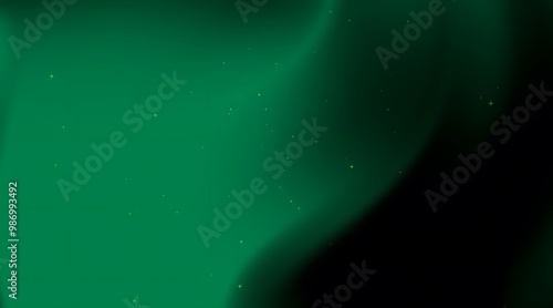 Dark green gradient background with light green stars perfect for celestialthemed designs, invitations, party decorations