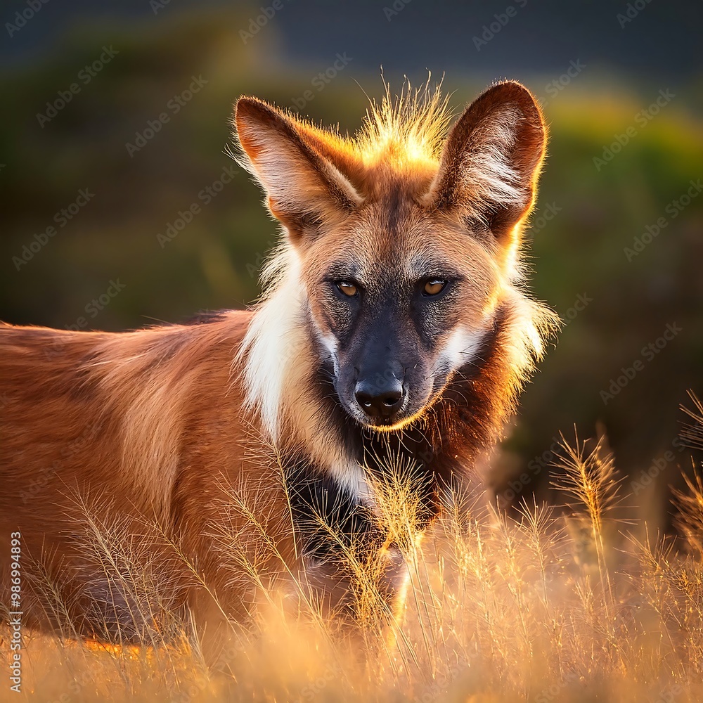 A maned wolf roaming the Brazilian savannah.
A maned wolf roaming the Brazilian savannah.