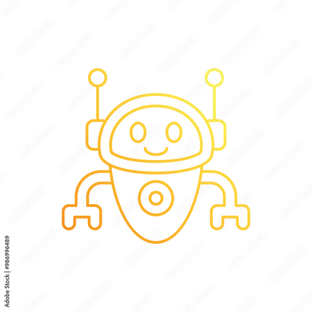 Projector Robot vector icon Projector Robot vector icon