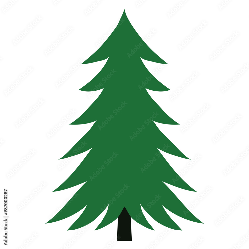 Coniferous tree icon. Simple flat style vector illustration isolated on a white background. Coniferous tree icon. Simple flat style vector illustration isolated on a white background.