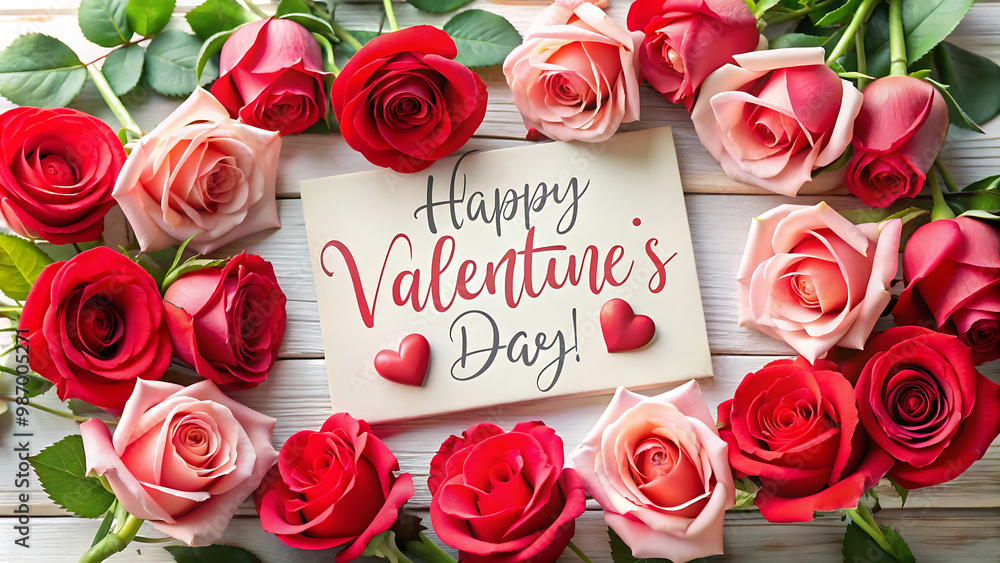 Valentine's Day holiday getting card with red rose shape heart and paper hearts.
Valentine's Day holiday getting card with red rose shape heart and paper hearts.