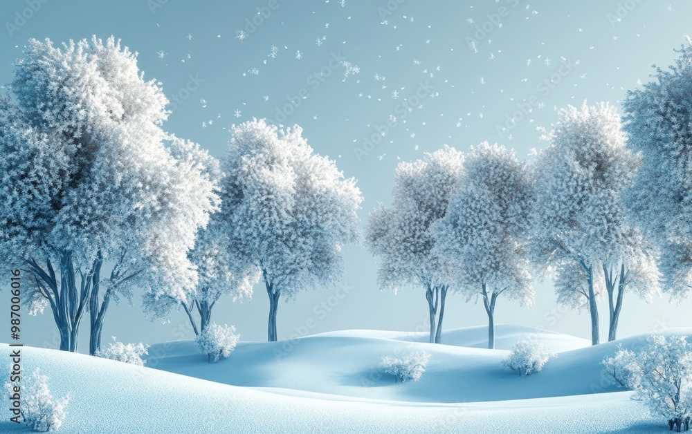 Fototapeta premium Snowy Winter Landscape