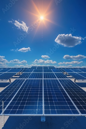 Wallpaper Mural Solar panels reflecting the sky on a clear day Torontodigital.ca