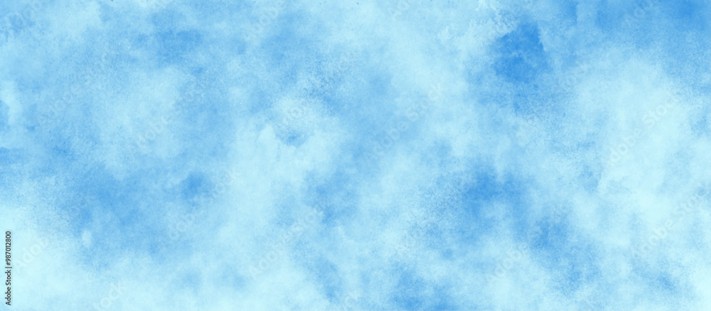 Blue clouds on the sky with soft natural cloudy stains, Watercolor painting with gradient painted cloudy blue texture, texture blue white paper background, Blue watercolor cloudy sky background. Blue clouds on the sky with soft natural cloudy stains, Watercolor painting with gradient painted cloudy blue texture, texture blue white paper background, Blue watercolor cloudy sky background.