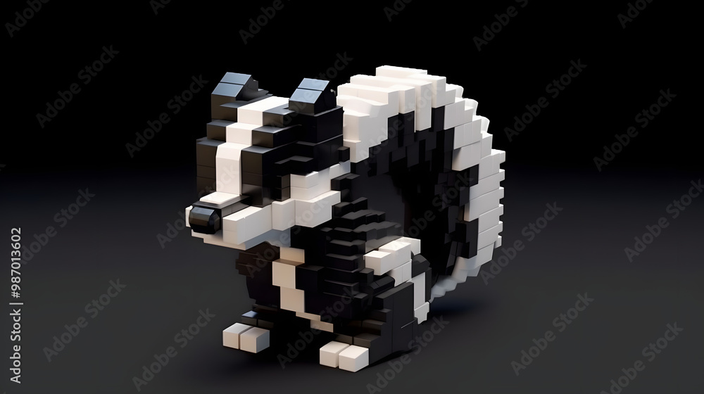 Obraz premium Skunk Toy 3d cartoon