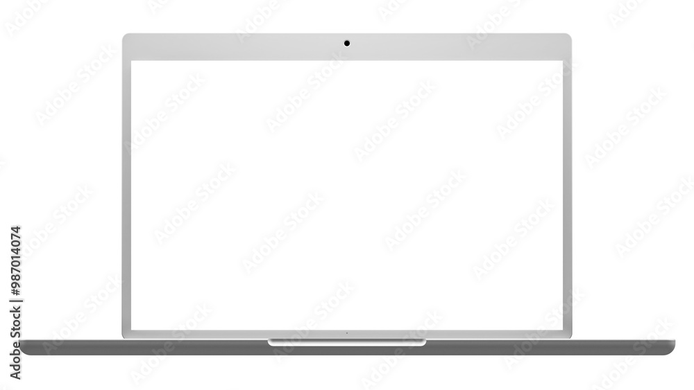 Laptop Mockup Isolated on a Transparent background. 3D Render Laptop Mockup Isolated on a Transparent background. 3D Render