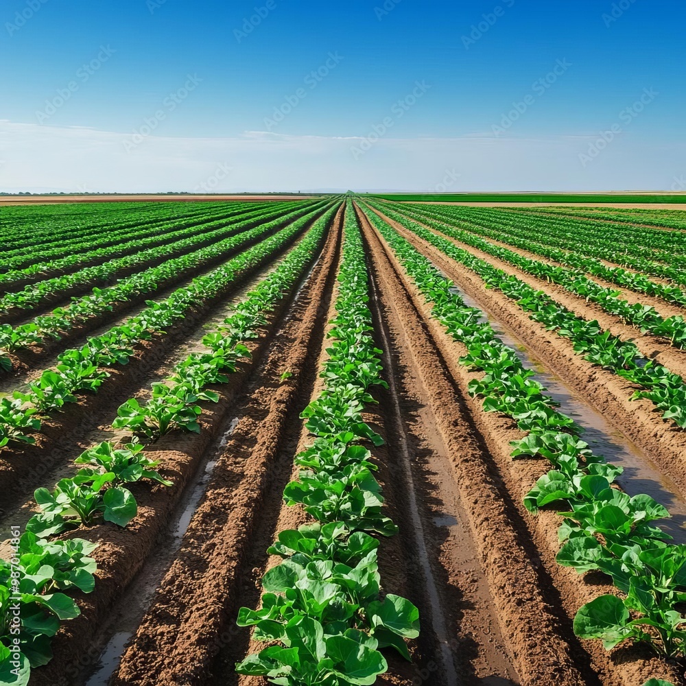 Soil moisture retention in farmland, aided by modern irrigation techniques Soil moisture retention in farmland, aided by modern irrigation techniques