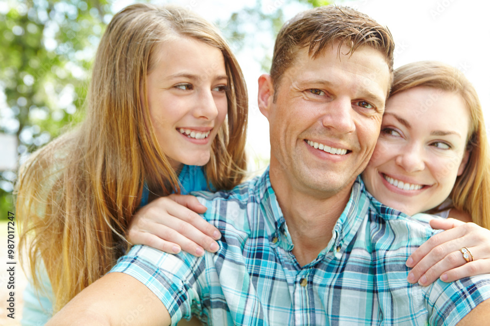 Selfie, happy family and parents with kid at park for holiday, vacation and people bonding together. Smile, mother and father with teen child outdoor for pride, support and photography for memory Selfie, happy family and parents with kid at park for holiday, vacation and people bonding together. Smile, mother and father with teen child outdoor for pride, support and photography for memory