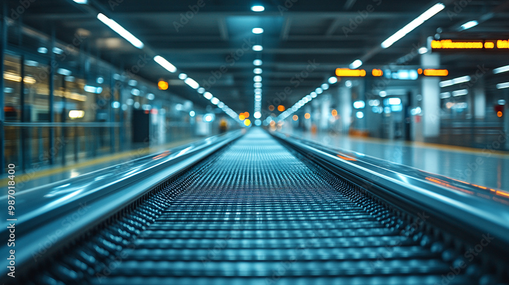 Empty conveyor belt at the airport Empty conveyor belt at the airport
