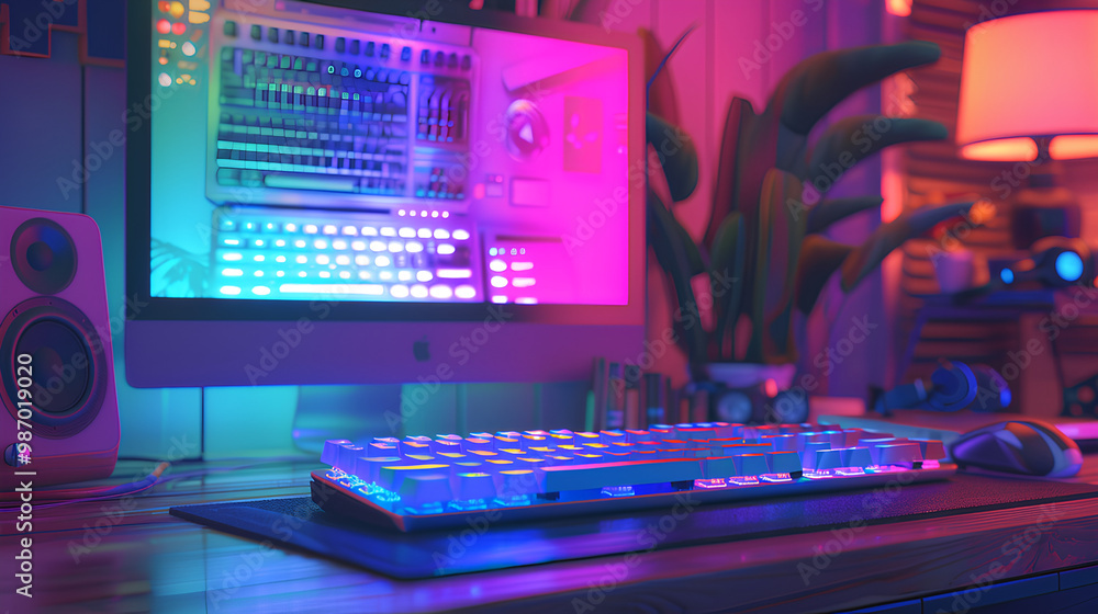 beautiful keyboard and computer monitor beautiful keyboard and computer monitor