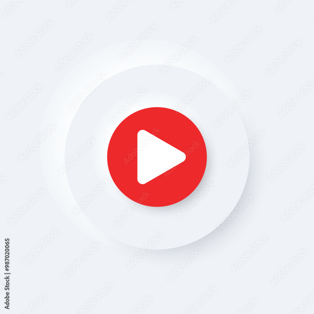Play button icon in flat style. Music player vector illustration on isolated background. Playback interface sign business concept. Play button icon in flat style. Music player vector illustration on isolated background. Playback interface sign business concept.