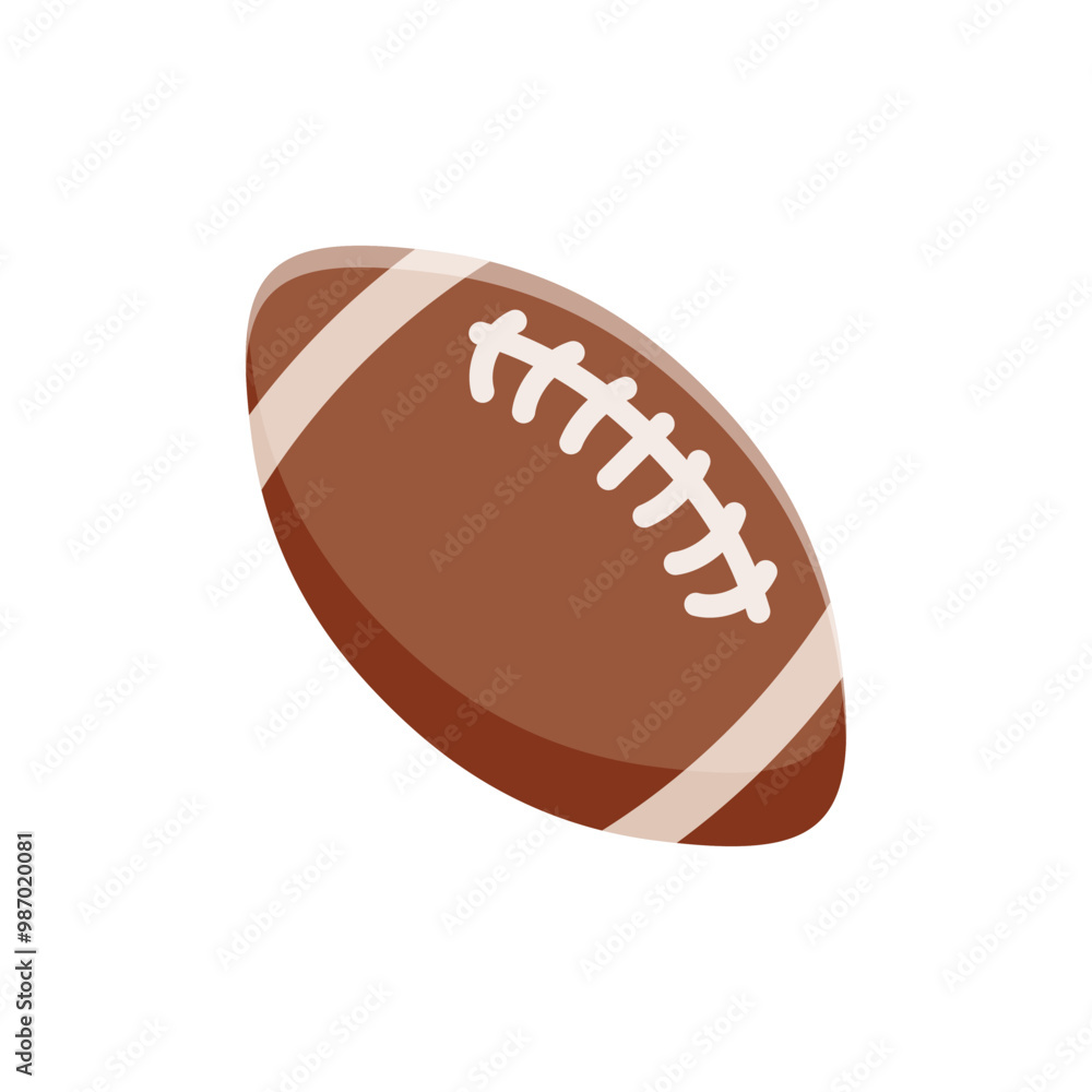 American football icon in flat style. Rugby ball vector illustration on isolated background. Sports equipment sign business concept. American football icon in flat style. Rugby ball vector illustration on isolated background. Sports equipment sign business concept.